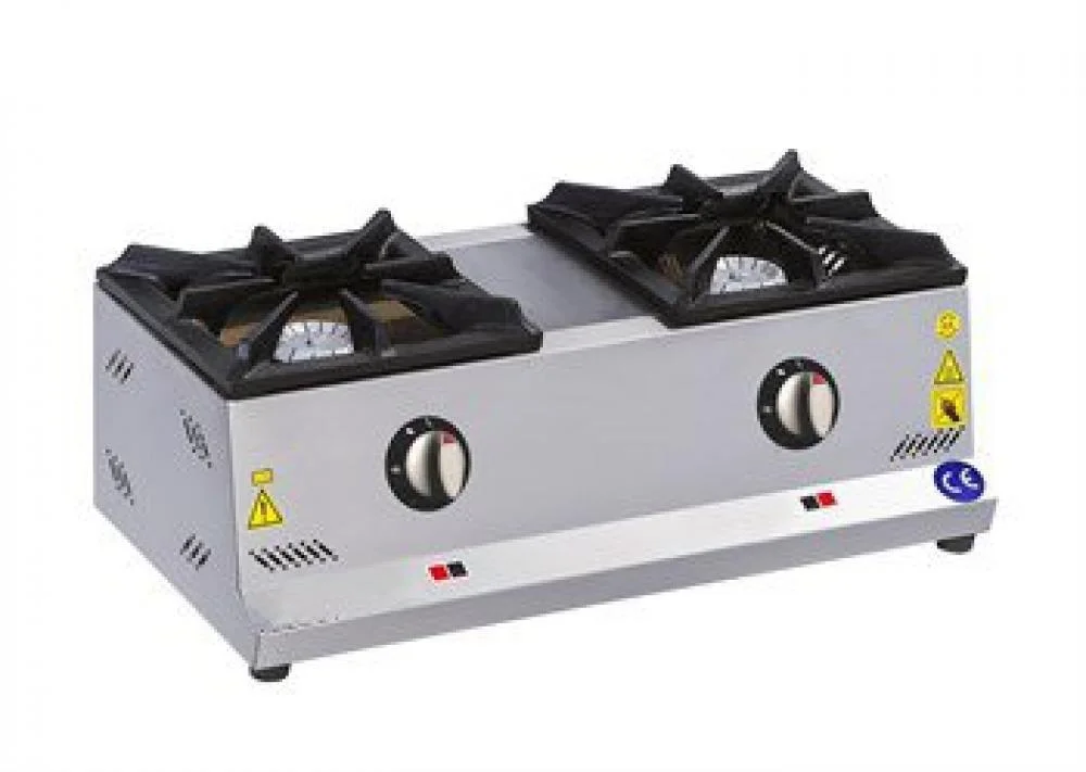 Tezgah Üstü 2 Gözlü Gazlı Ocak Endüstriyel Mutfak Ekipmanı