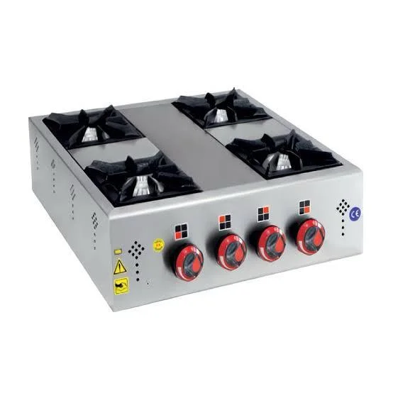 4 Gözlü Gazlı Ocak Endüstriyel Mutfak Ekipmanı