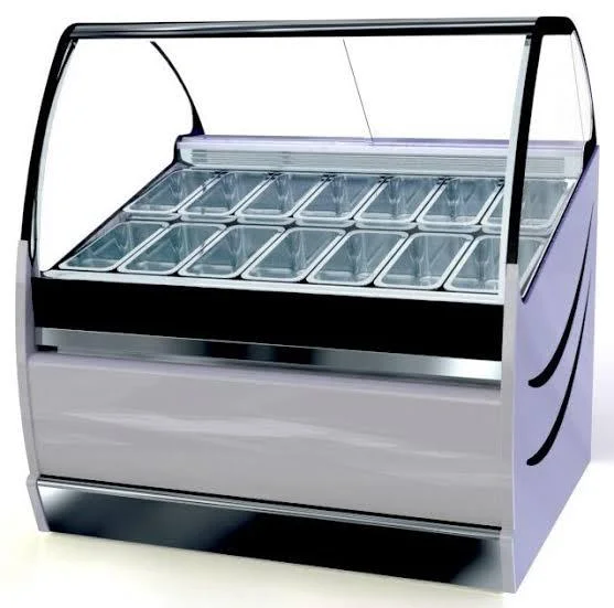 Camlı Dondurma Teşhir Vitrini Endüstriyel Mutfak Ekipmanı